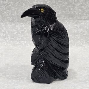Black Onyx Crystal Raven